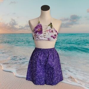 90s Purple Summer Shorts